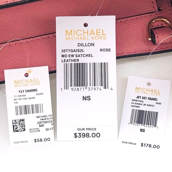 3PCS Michael Kors Dillon MD Satchel Wallet Charms - Picture 8 of 8